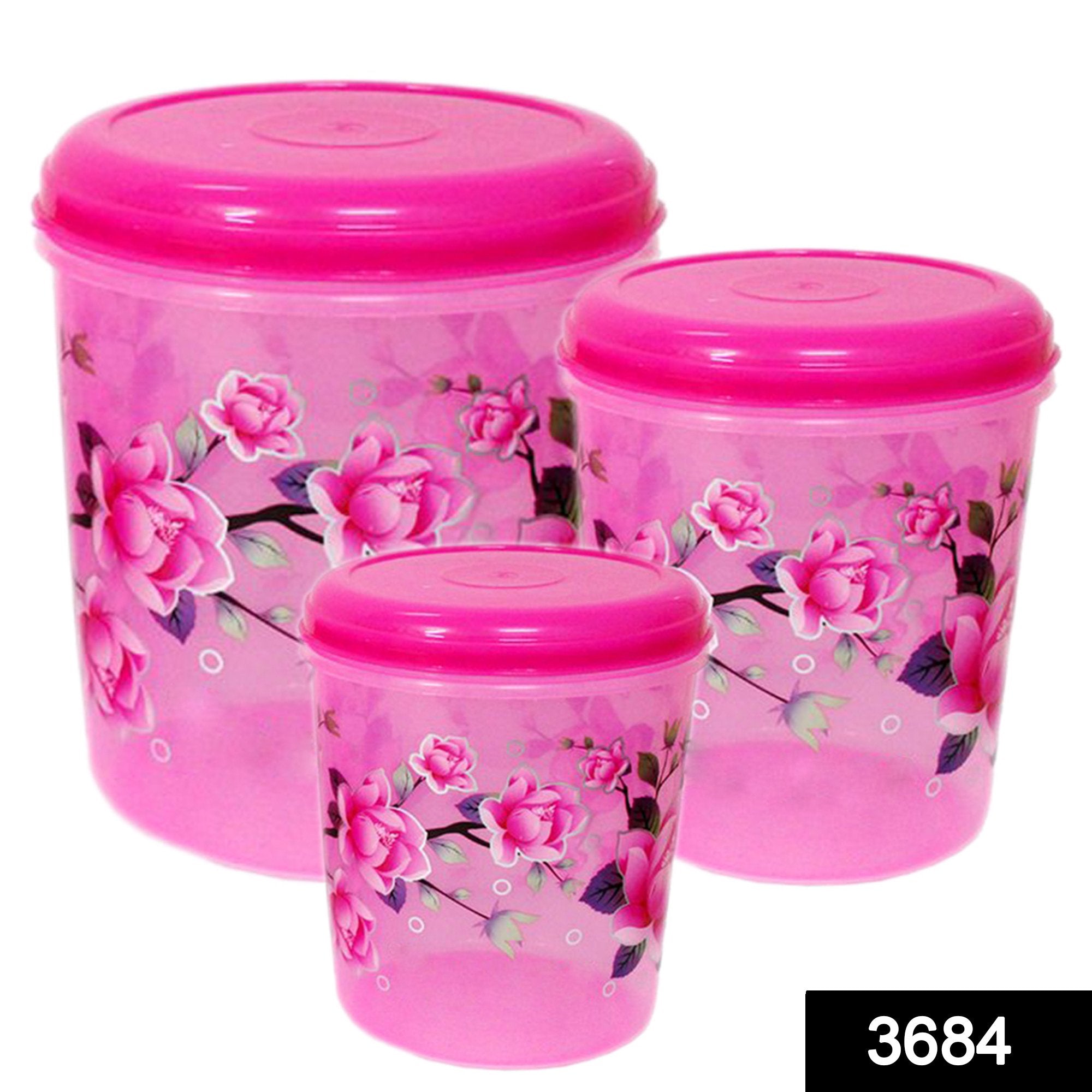 3684 Food Storage Containers Kitchen Containers for Storage Set 1000 ml, 2000ml, 3000 ml (Set of 3) (multicoloured) - SkyShopy 3684 Food Storage Containers Kitchen Containers for Storage Set 1000 ml, 2000ml, 3000 ml (Set of 3) (multicoloured) - SkyShopy